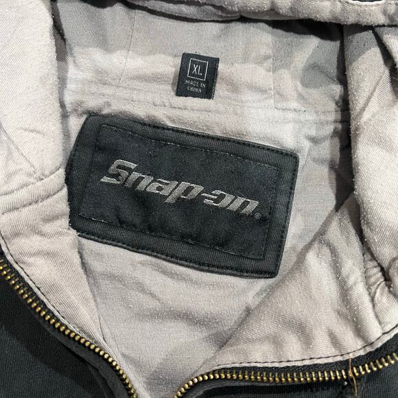 Mens Snap On Y2K Zip Up Hoodie Streetwear - Picture 4 of 6